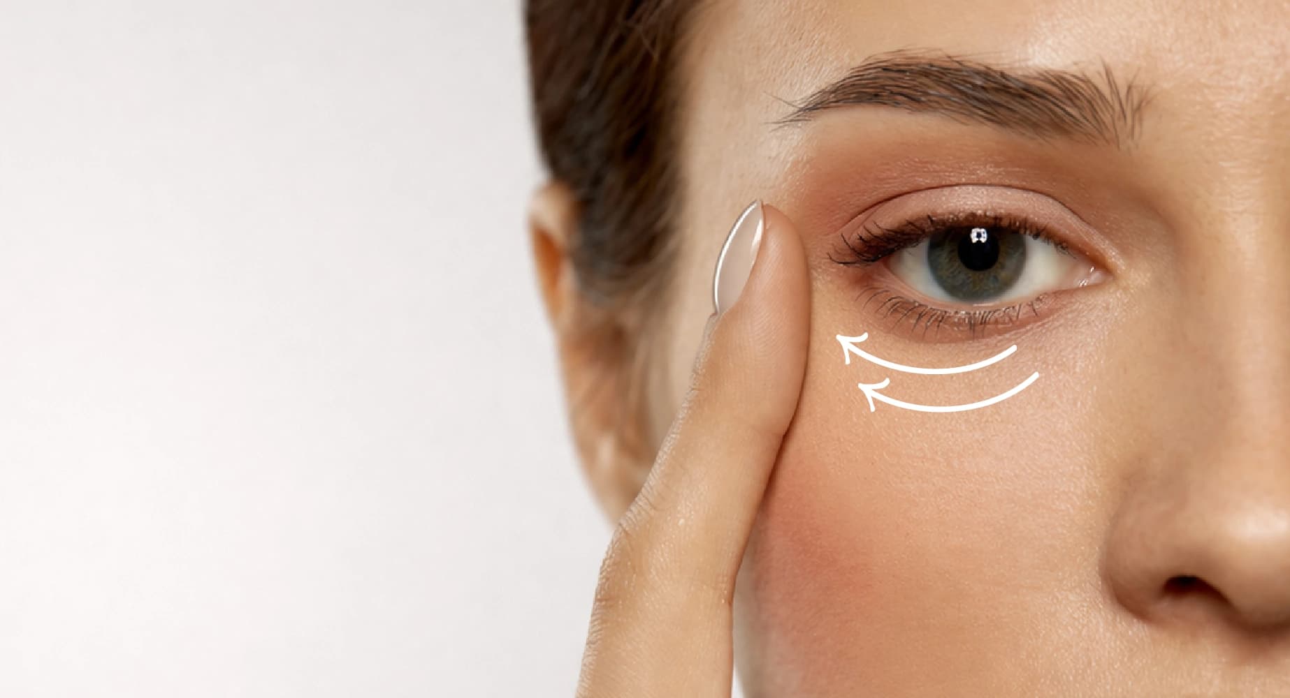 Under-eyes and temples